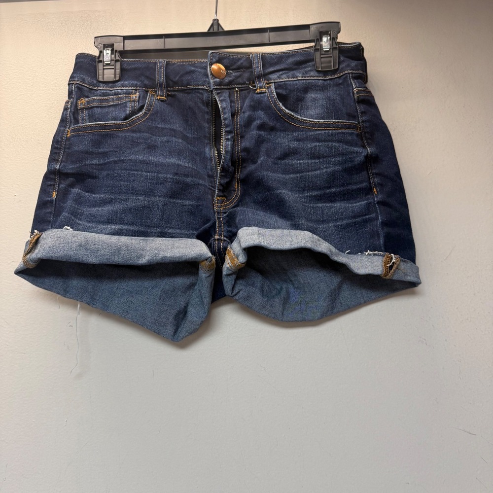 American Eagle Denim Shortie Womens 6 Dark Wash Excellent Hi-Rise Super Stretch